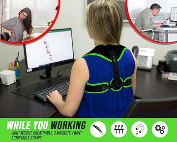 Magnetic Posture Corrector – Back Support Brace for Neck Hump and Pain Relief